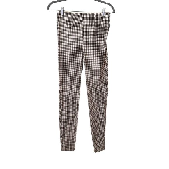 ZARA Plaid Skinny High Waist Ankle Leggings Sz Small - Picture 2 of 5